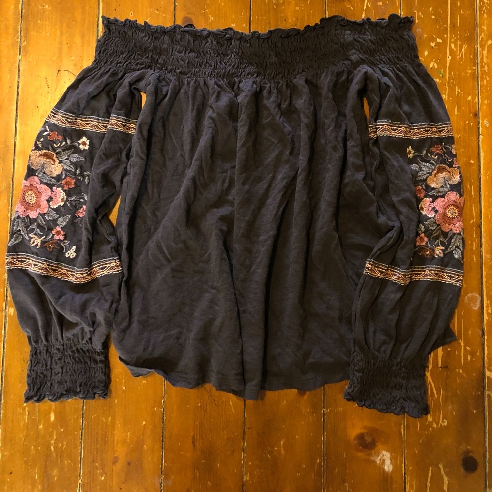 Long Sleeve Off the Shoulder Top